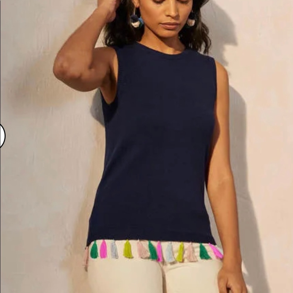 Boden Avington Cotton Tassel Tank, size US 6